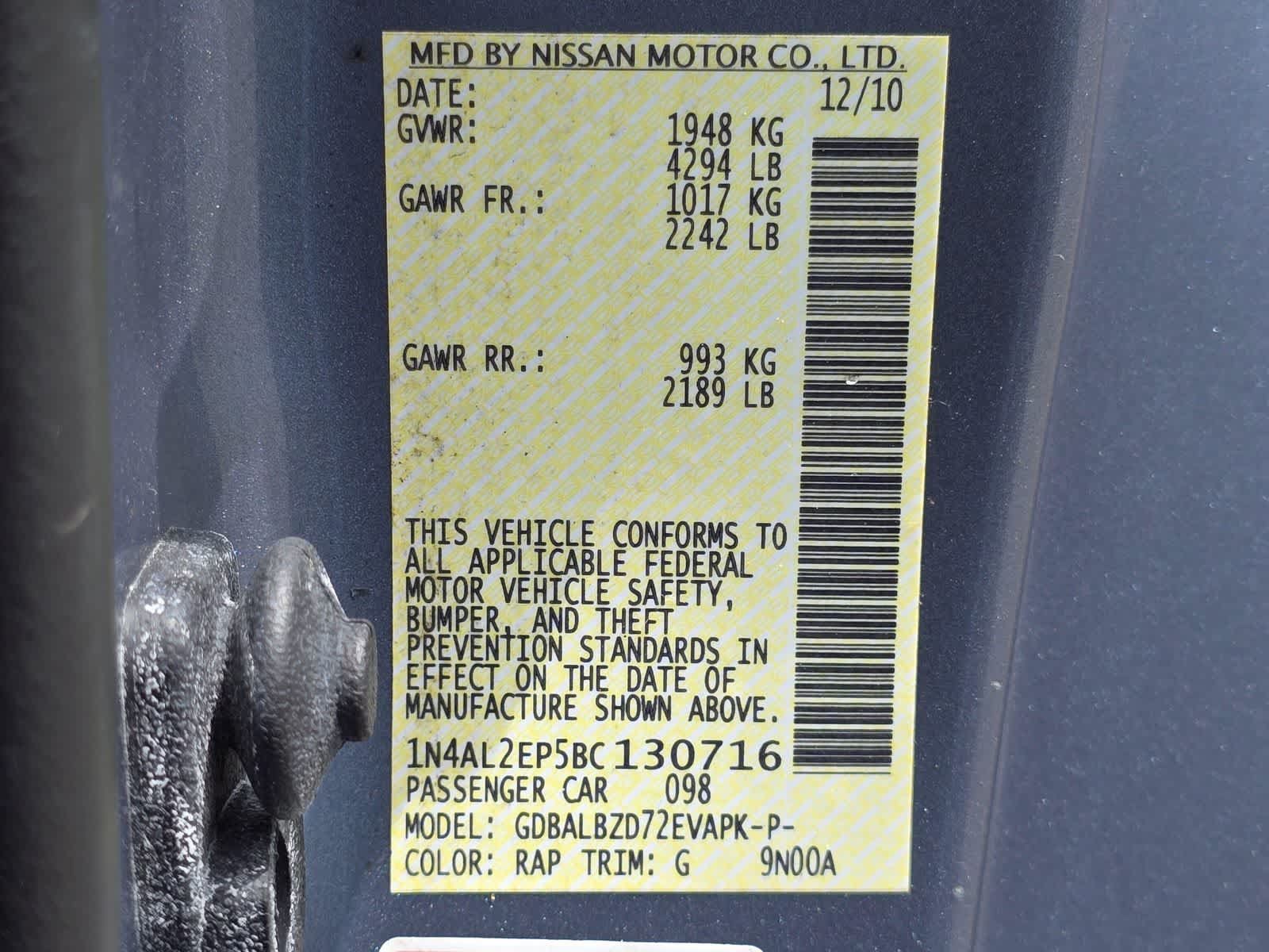 Used 2011 Nissan Altima 2.5 S w/ Convenience Pkg FWD image 26