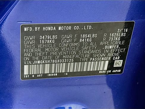 Used 2016 Honda Fit EX image 33