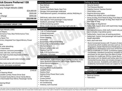 Used 2018 Buick Encore Preferred image 9