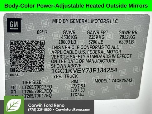 Used 2018 Chevrolet Silverado 2500 LT w/ LT Convenience Package AWD/4WD image 32