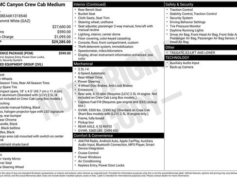 Used 2019 GMC Canyon 2WD Crew Cab w/ Convenience Package image 35