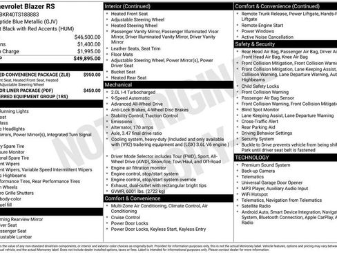 New 2026 Chevrolet Blazer RS w/ Enhanced Convenience Package AWD/4WD image 11