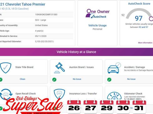 Used 2021 Chevrolet Tahoe Premier image 4