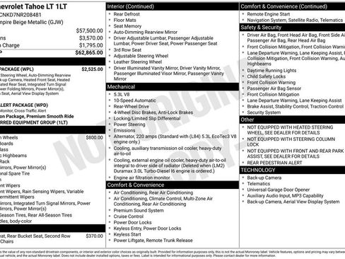 Used 2022 Chevrolet Tahoe LT w/ Luxury Package RWD image 6