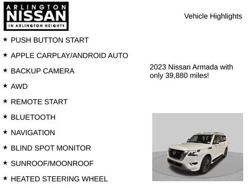 Certified 2023 Nissan Armada Platinum w/ Captain's Chairs Package AWD/4WD image 8