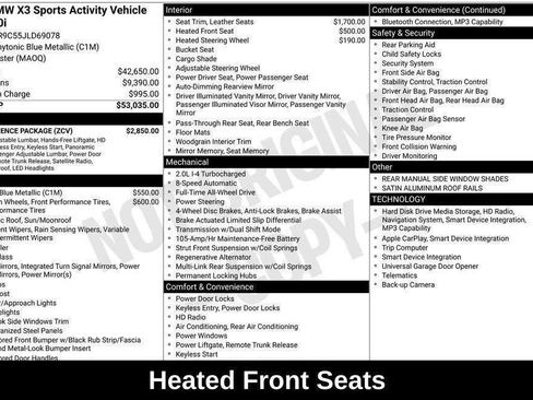 Used 2018 BMW X3 xDrive30i w/ Convenience Package image 39