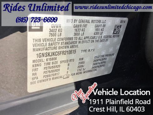 Used 2015 Chevrolet Suburban LT w/ Luxury Package image 24