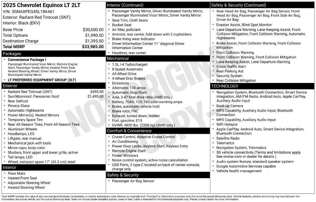 Certified 2025 Chevrolet Equinox LT AWD/4WD image 11