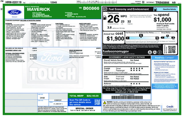 New 2026 Ford Maverick XL FWD image 5