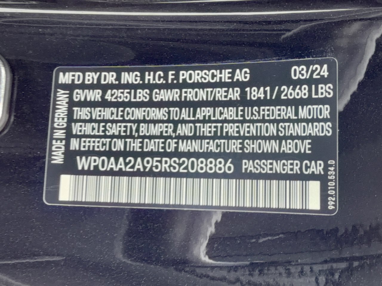 Certified 2024 Porsche 911 Carrera T RWD image 32