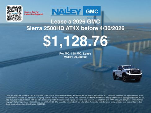 New 2026 GMC Sierra 2500 AT4X w/ LPO, Black Badging Package AWD/4WD image 3
