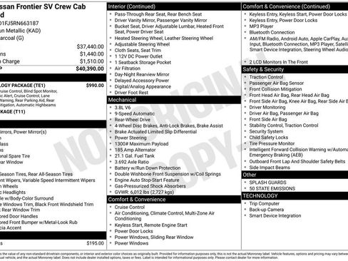 Used 2024 Nissan Frontier SV w/ Technology Package image 5