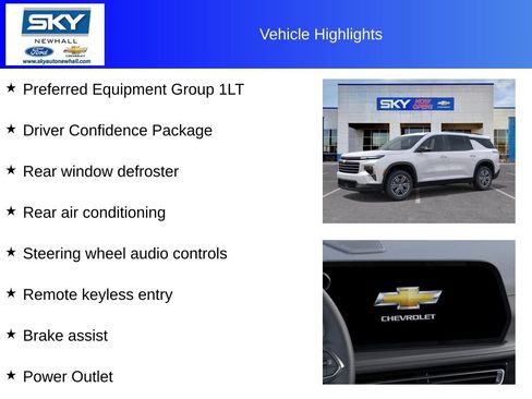 New 2025 Chevrolet Traverse LT w/ Driver Confidence Package image 12