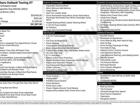 Used 2021 Subaru Outback Touring XT image 31