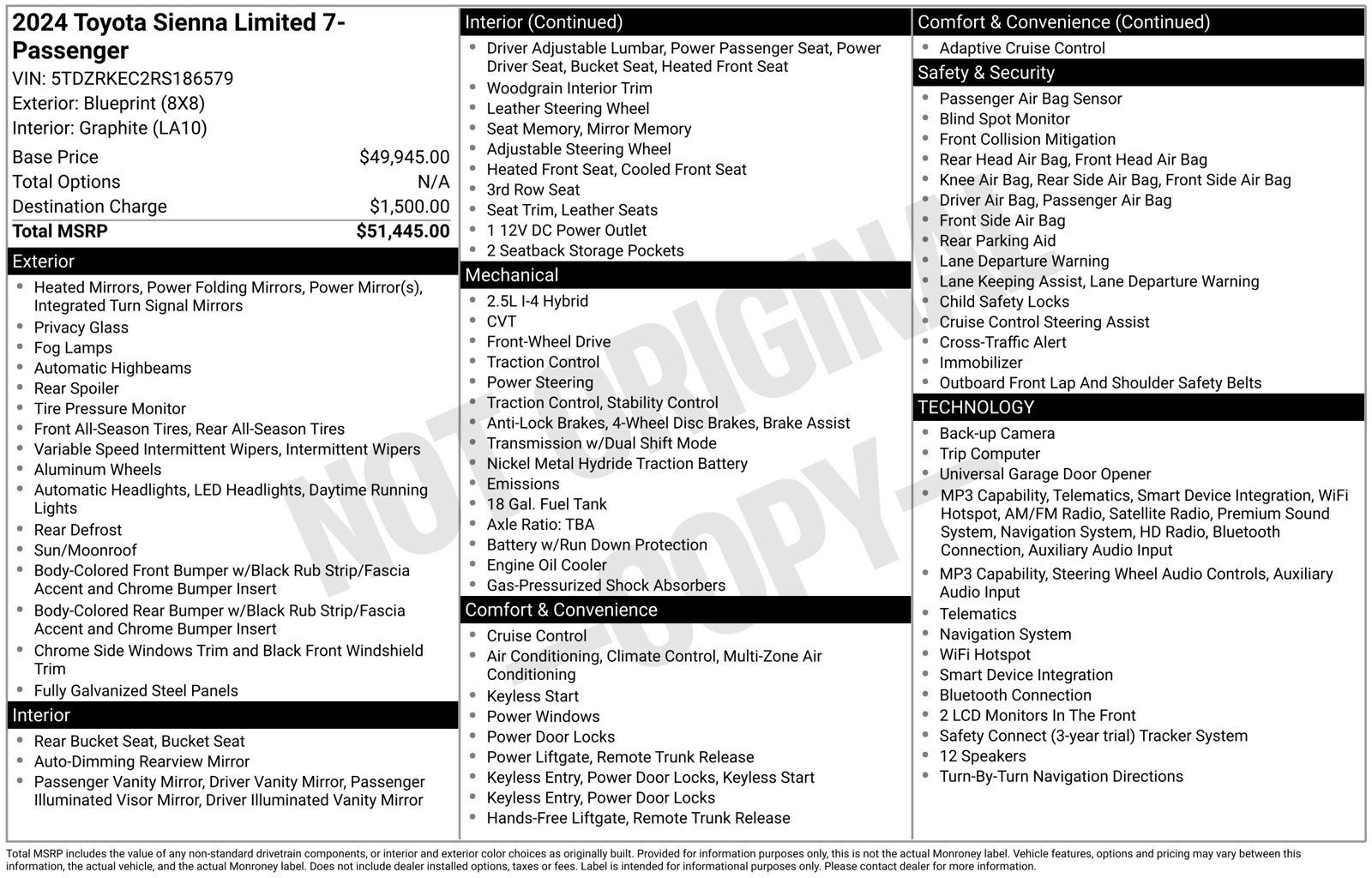 Used 2024 Toyota Sienna Limited FWD image 23