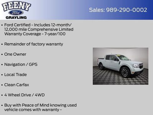 Certified 2024 Ford Maverick Lariat w/ 4K Tow Package AWD/4WD image 4