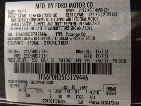Used 2015 Ford Fusion SE w/ Equipment Group 202A FWD image 33