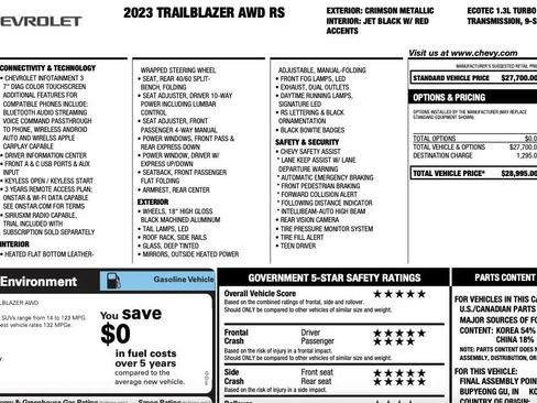 Used 2023 Chevrolet TrailBlazer RS image 2