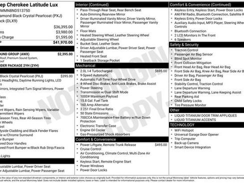 Used 2022 Jeep Cherokee Latitude Lux w/ Sun & Sound Group image 6