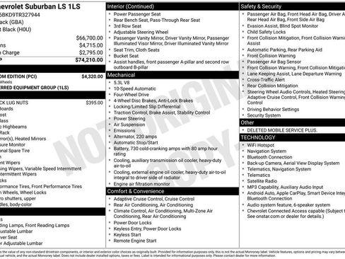 New 2026 Chevrolet Suburban LS w/ LS Custom Edition AWD/4WD image 43