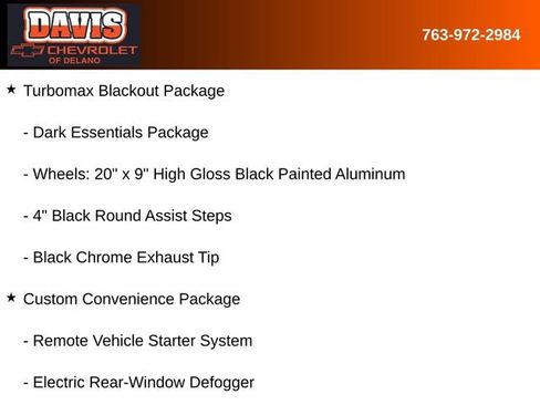 New 2026 Chevrolet Silverado 1500 Custom w/ Turbomax Blackout Package AWD/4WD image 5