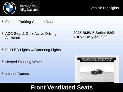 Certified 2025 BMW 530i xDrive w/ Premium Package image 47