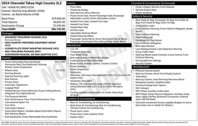 Used 2024 Chevrolet Tahoe High Country AWD/4WD image 42