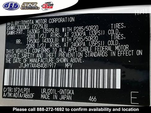 Used 2011 Lexus LX 570 4WD w/ Luxury Pkg image 21