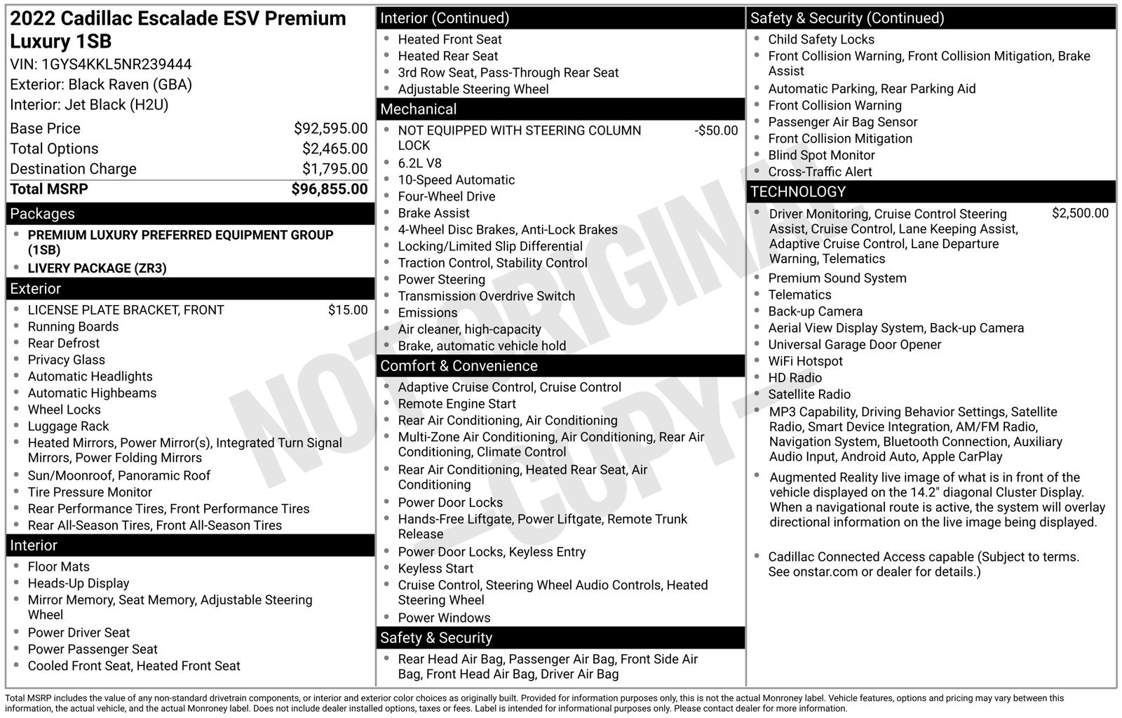 Used 2022 Cadillac Escalade ESV Premium Luxury AWD/4WD image 29