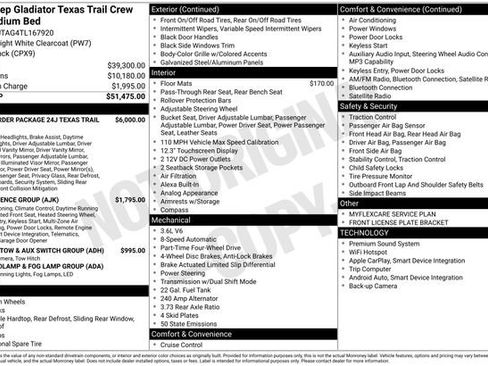 New 2026 Jeep Gladiator Sport AWD/4WD image 16