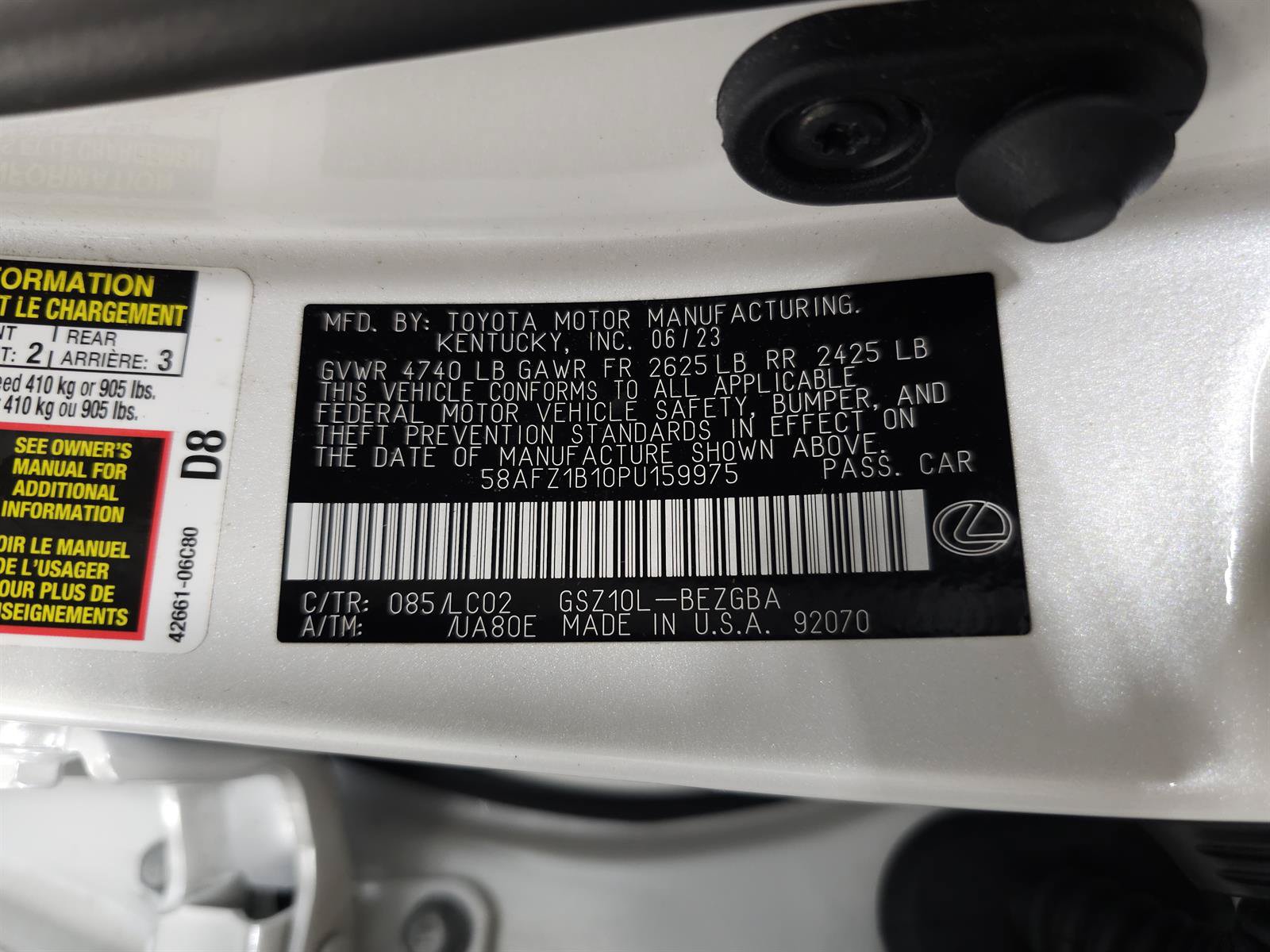 Used 2023 Lexus ES 350 Ultra Luxury w/ Accessory Package (Z2) FWD image 36