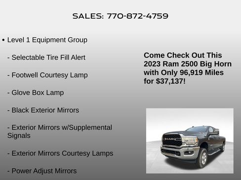 Used 2023 RAM 2500 Big Horn w/ Level 1 Equipment Group image 10