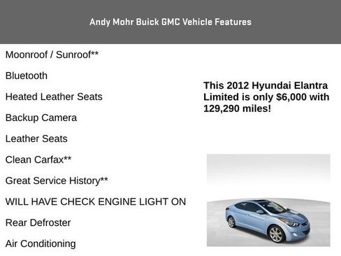 Used 2012 Hyundai Elantra Limited FWD image 4