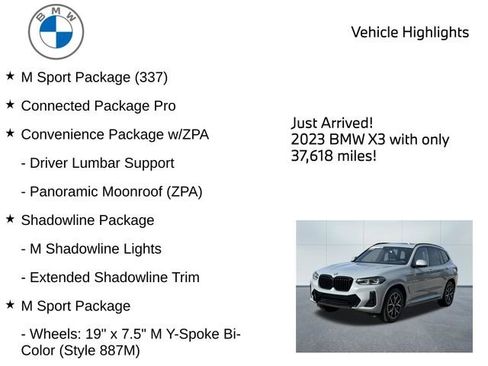 Certified 2023 BMW X3 xDrive30i w/ M Sport Package AWD/4WD image 10