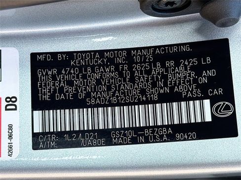 New 2025 Lexus ES 350 w/ Premium Package image 43