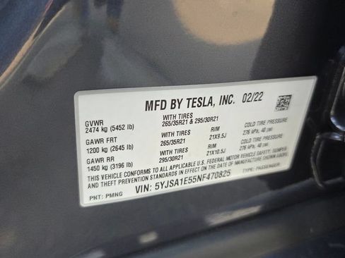 Used 2022 Tesla Model S AWD/4WD image 6