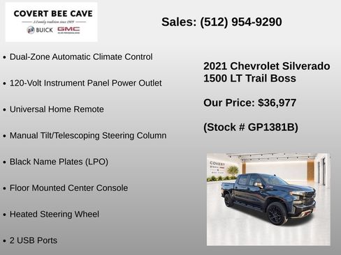 Used 2021 Chevrolet Silverado 1500 LT Trail Boss w/ Convenience Package II AWD/4WD image 31