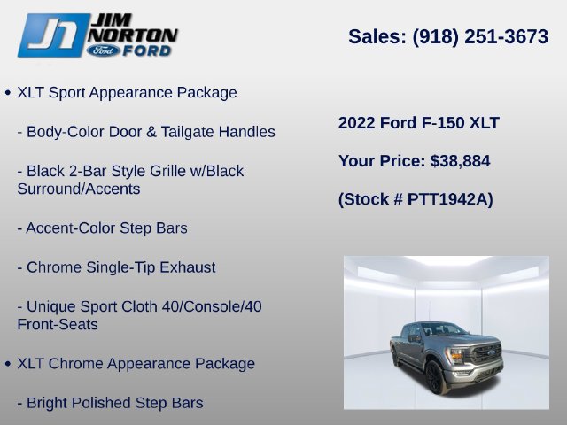 Used 2022 Ford F150 XLT w/ Equipment Group 302A High AWD/4WD image 16