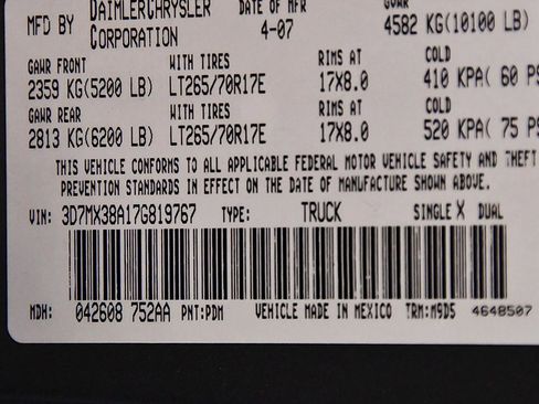 Used 2007 Dodge Ram 3500 Truck SLT w/ Quad Cab Big Horn Value Group image 15