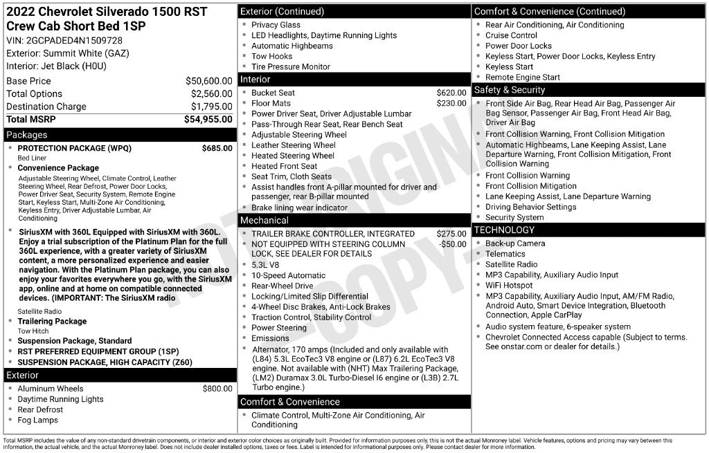 Used 2022 Chevrolet Silverado 1500 RST w/ Protection Package RWD image 8