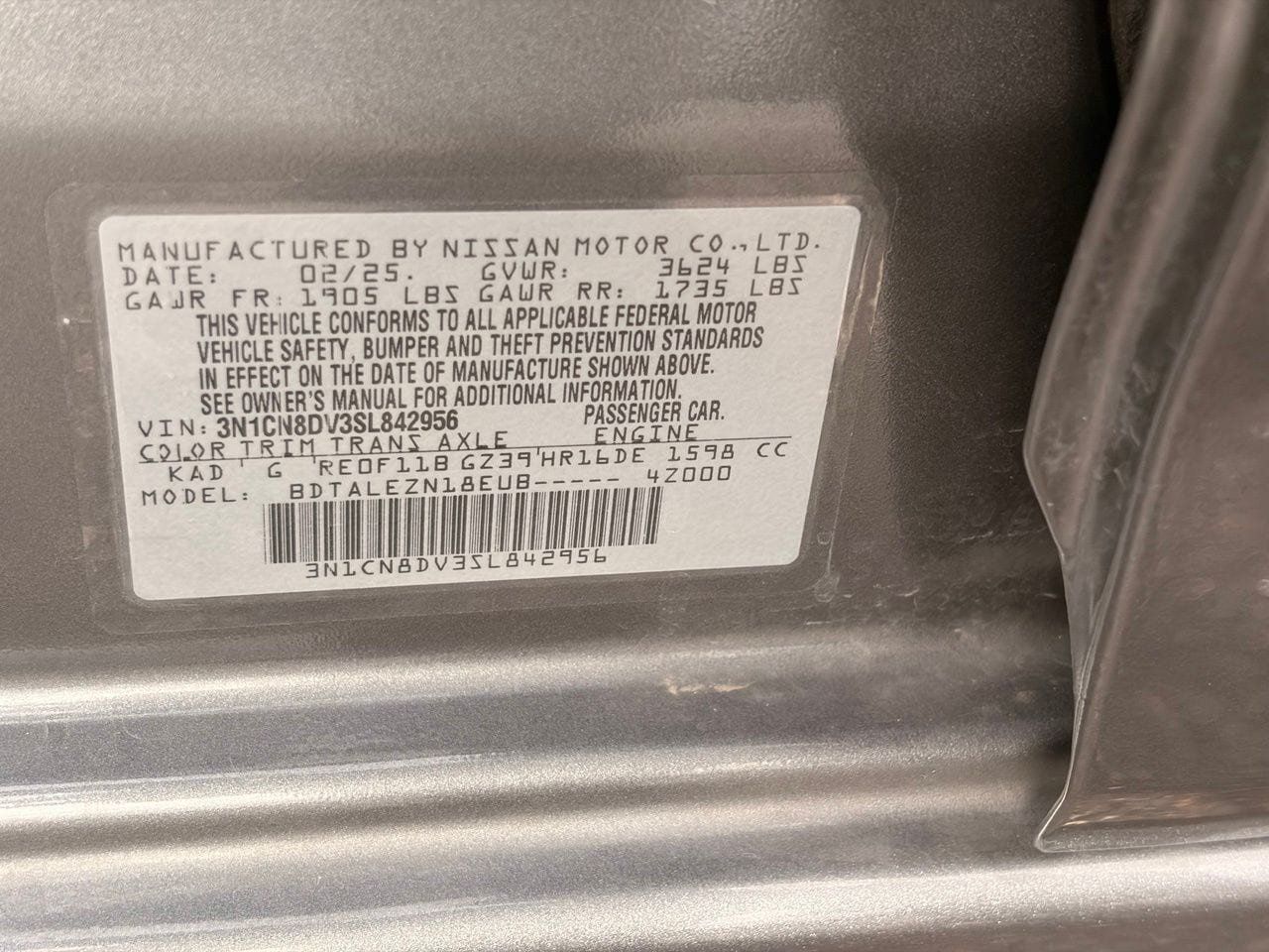 Certified 2025 Nissan Versa S FWD image 31