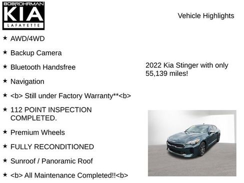 Used 2022 Kia Stinger GT-Line w/ Sun & Sound Package AWD/4WD image 7