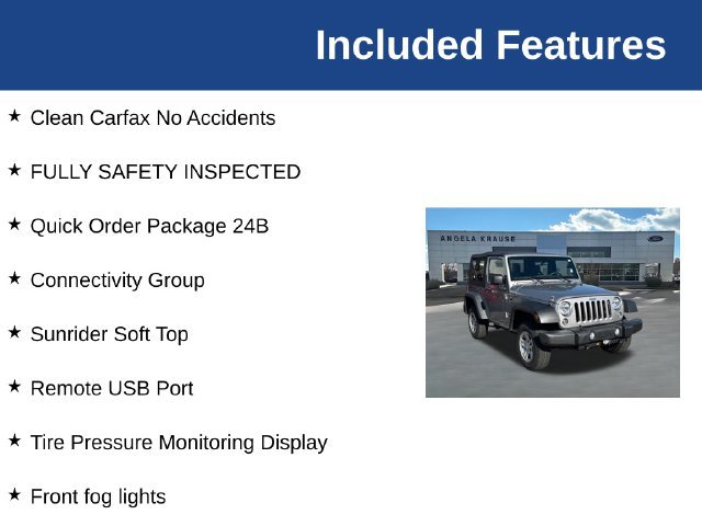 Used 2016 Jeep Wrangler Sport w/ Connectivity Group AWD/4WD image 5