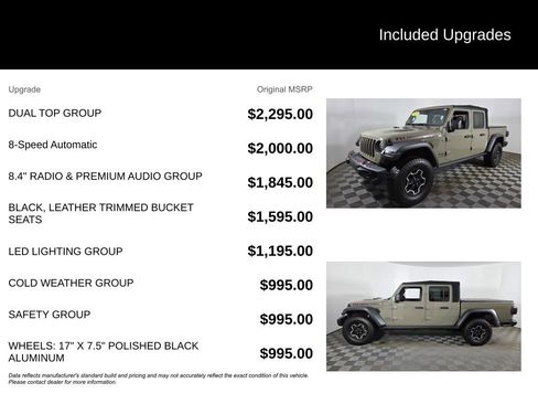 Used 2020 Jeep Gladiator Rubicon w/ Dual Top Group image 6