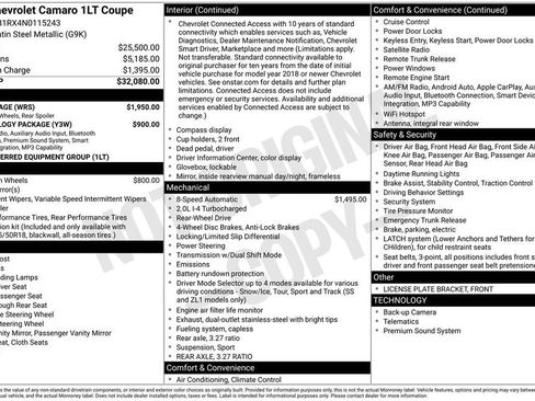Used 2022 Chevrolet Camaro LT w/ RS Package RWD image 6