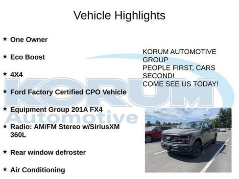 Certified 2025 Ford F150 STX w/ Equipment Group 201A FX4 AWD/4WD image 4