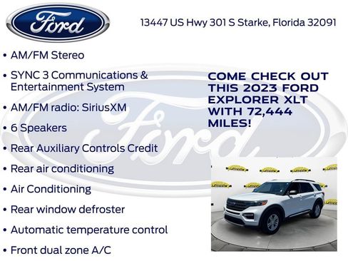 Certified 2023 Ford Explorer XLT w/ Equipment Group 202A RWD image 20