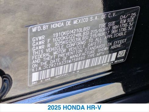 Used 2025 Honda HR-V LX image 26