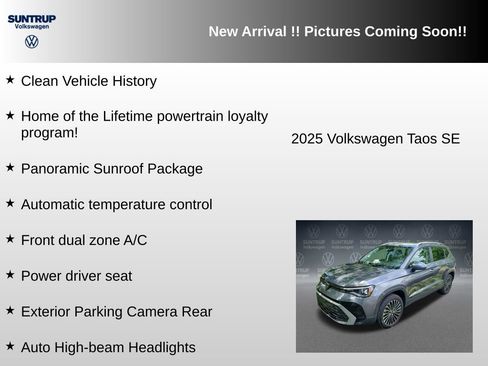 Used 2025 Volkswagen Taos SE w/ Panoramic Sunroof Package FWD image 6