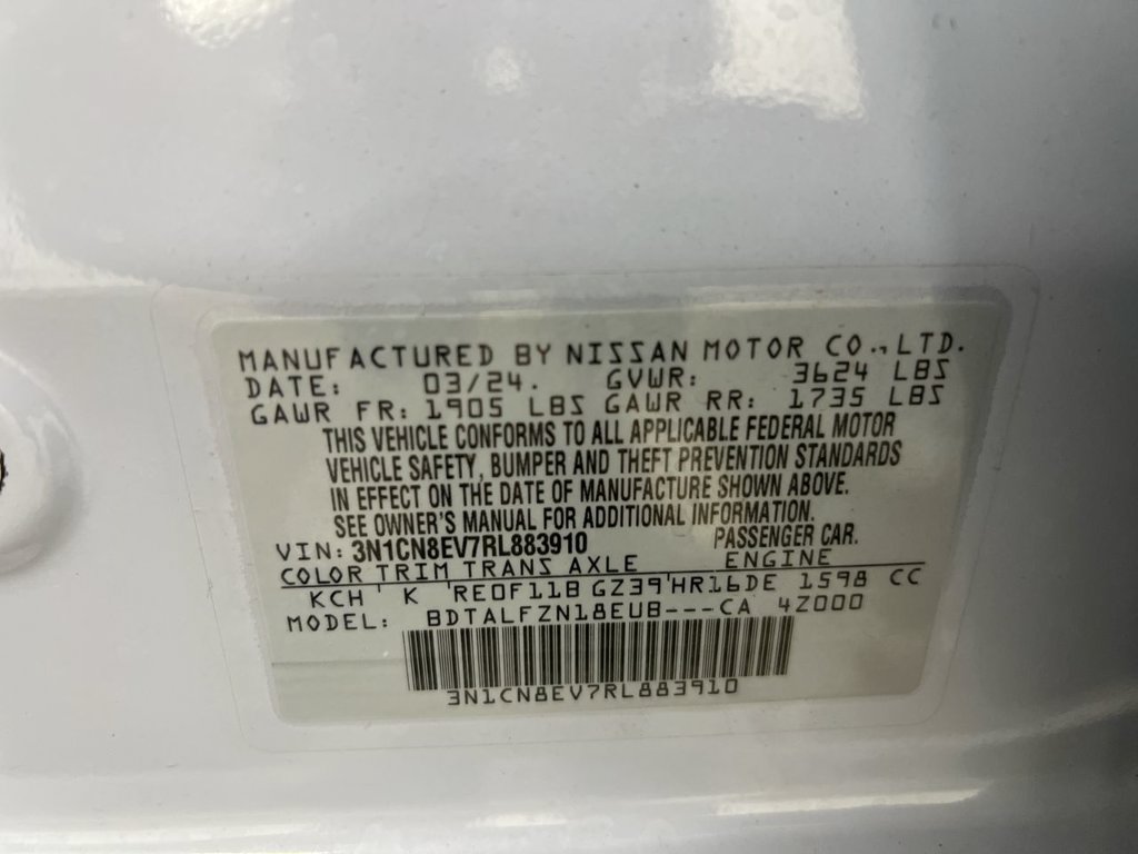Used 2024 Nissan Versa SV w/ Trunk Package FWD image 26